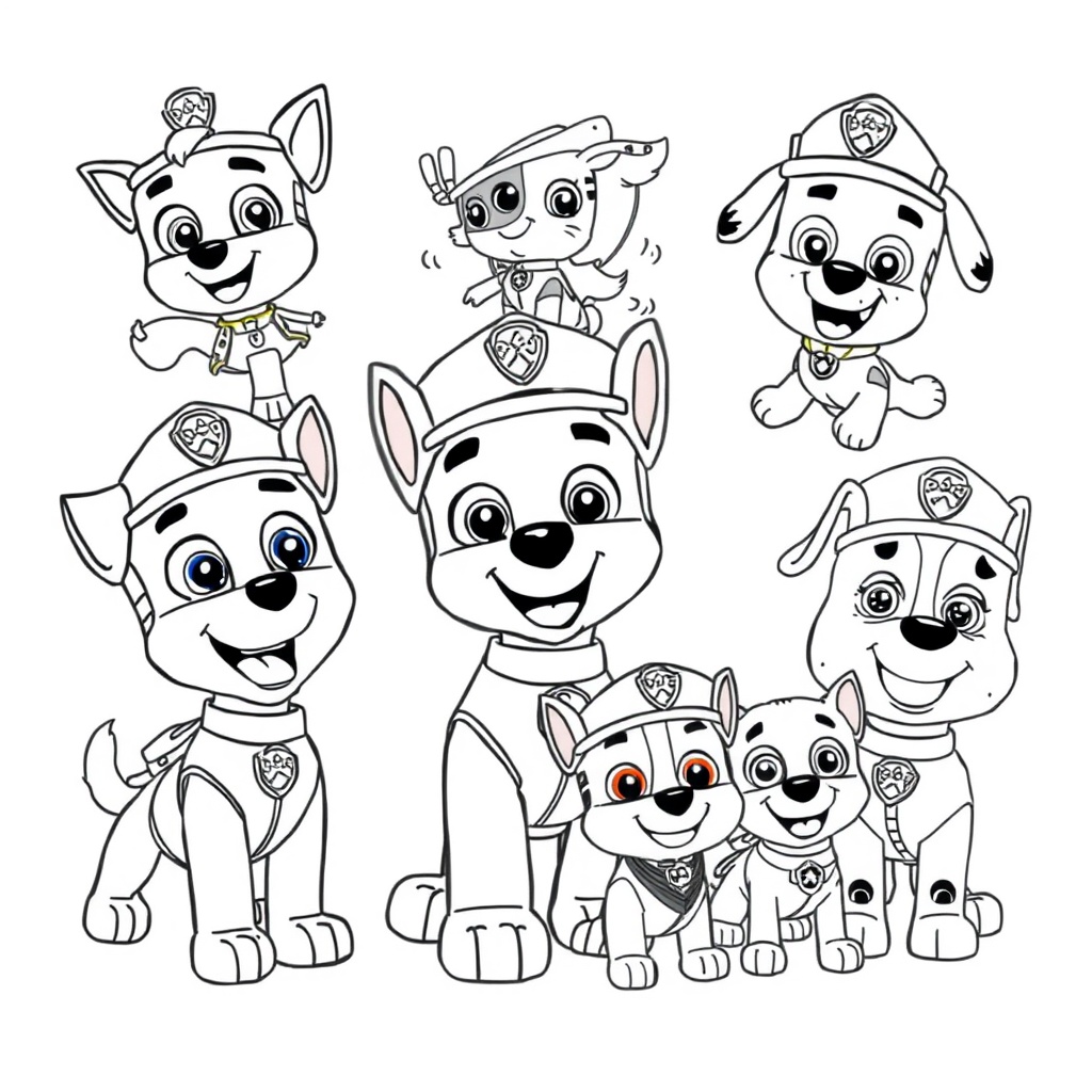 Libro para Colorear de Patrulla de Cachorros