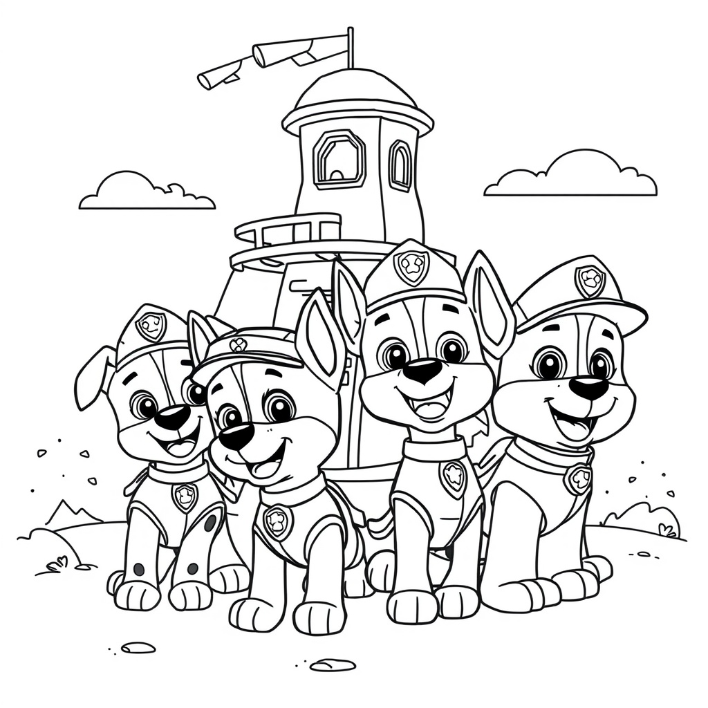 Libro para Colorear: Patrulla Canina