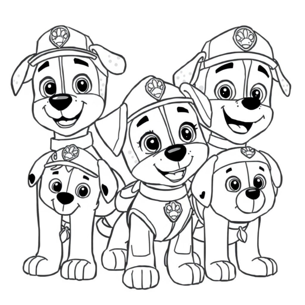 Libro para Colorear de Patrulla de Cachorros