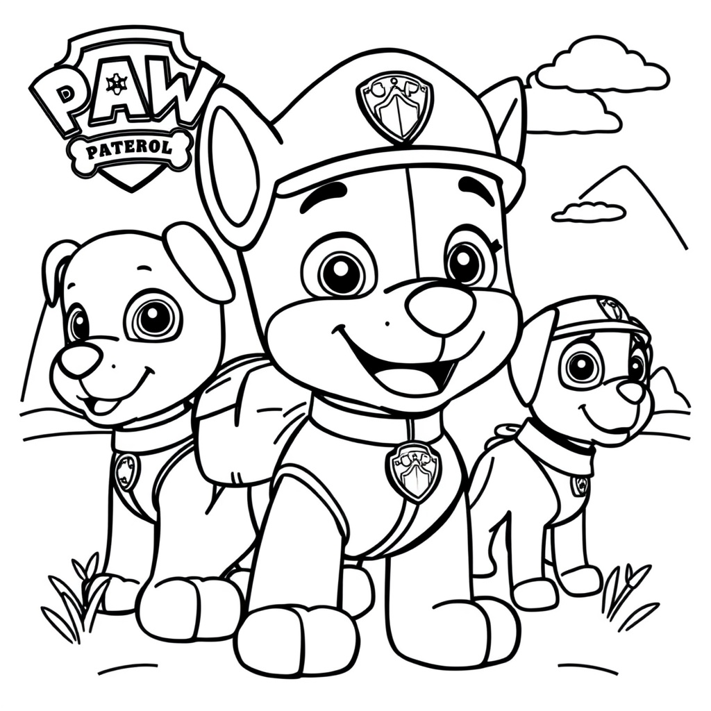 Libro para Colorear de Patrulla de Cachorros