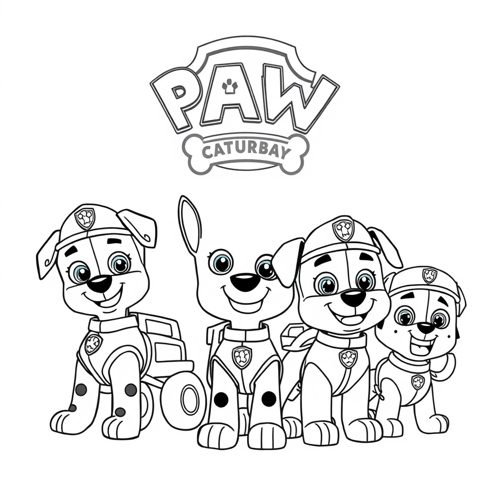 Libro para colorear: Patrulla de Cachorros