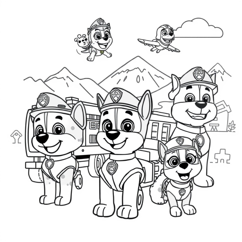 Libro para Colorear de Aventuras de PAW Patrol