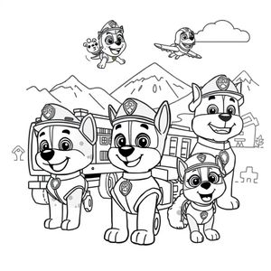Libro para Colorear de Aventuras de PAW Patrol
