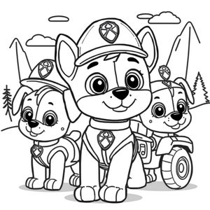 Kolorowanka Akcji z Psiego Patrolu