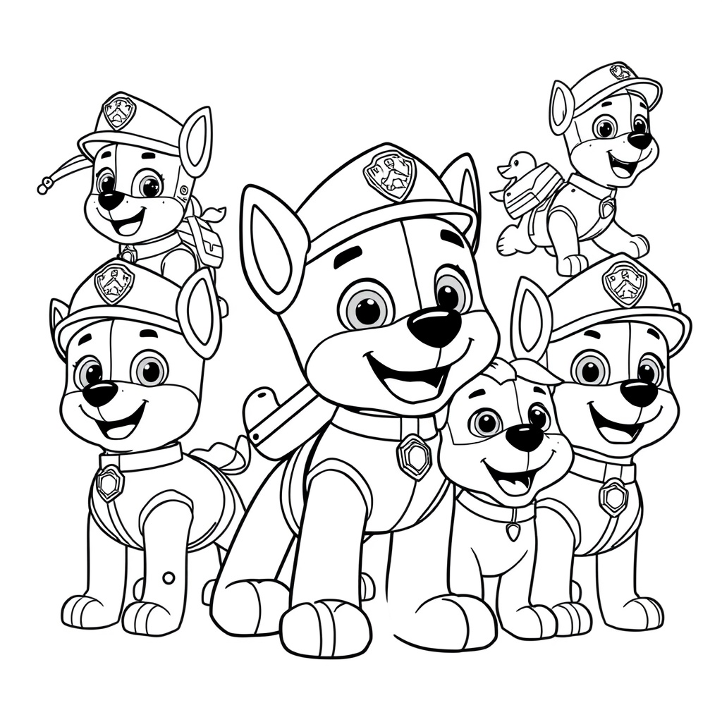 Libro para Colorear de Patrulla de Cachorros