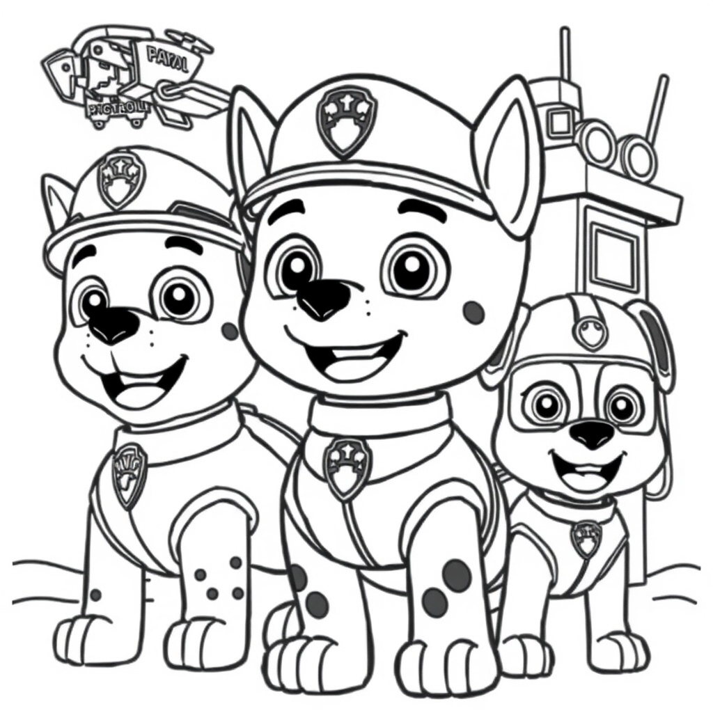 Patrulla de Cachorros - Libro para Colorear de Aventuras