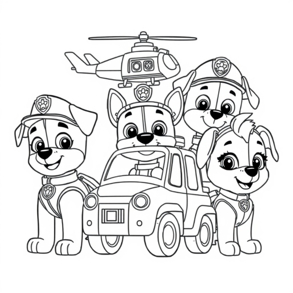 Patrulla Canina - Libro para Colorear de Acción