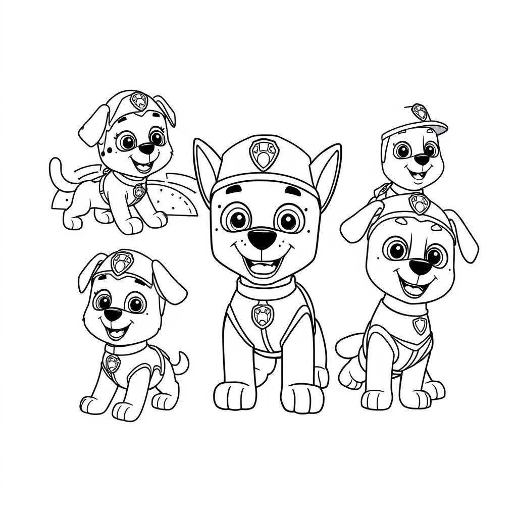 Libro para Colorear de Aventura de la Patrulla Canina