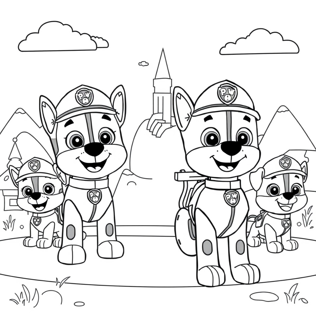 Libro de Colorear Patrulla Canina