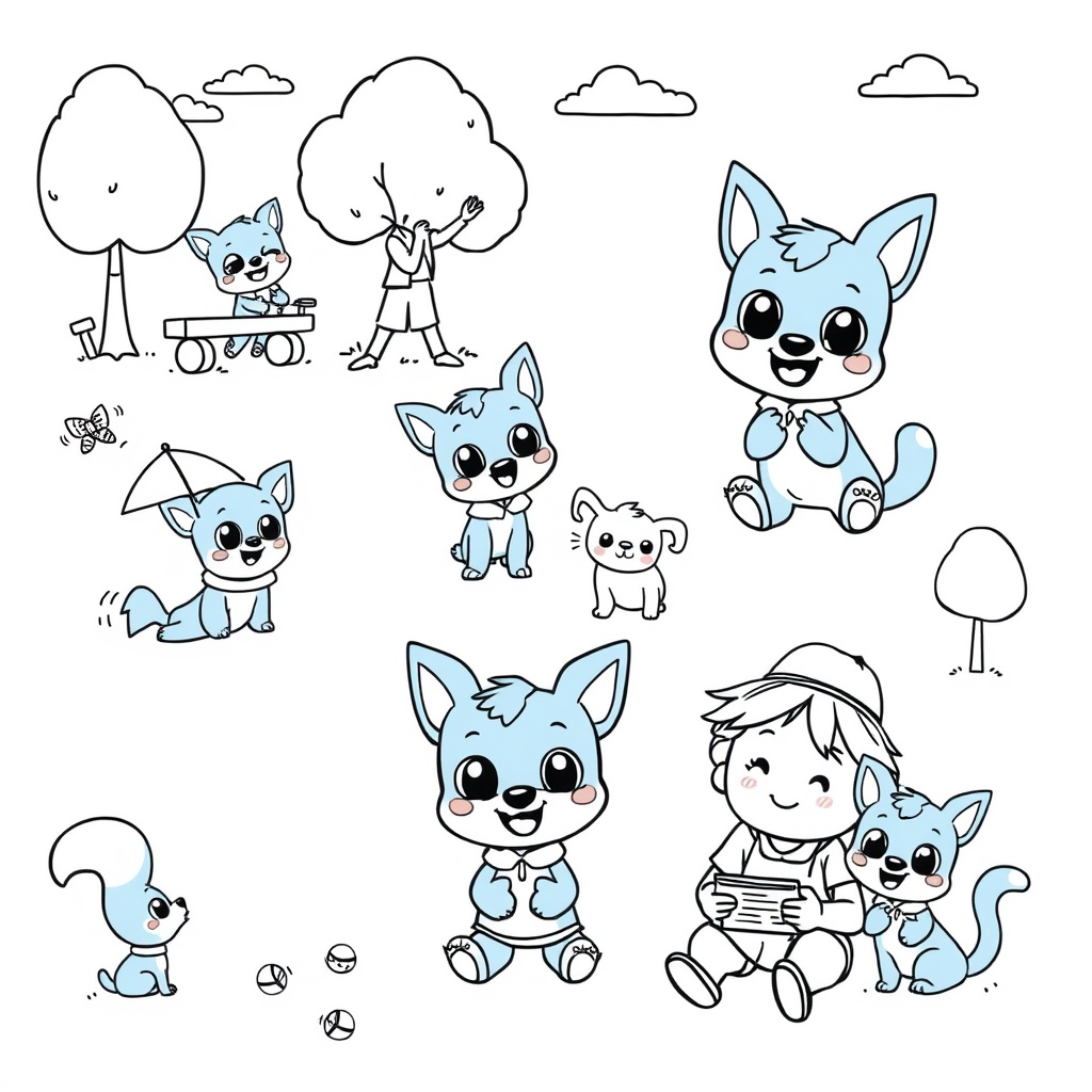 Libro de Colorear: Aventuras de Bluey