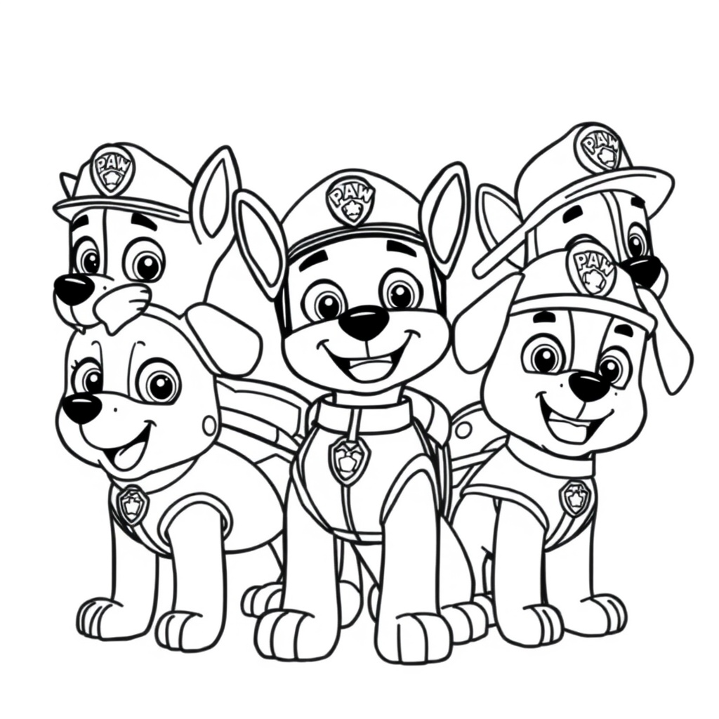 Libro para colorear de la Patrulla Canina