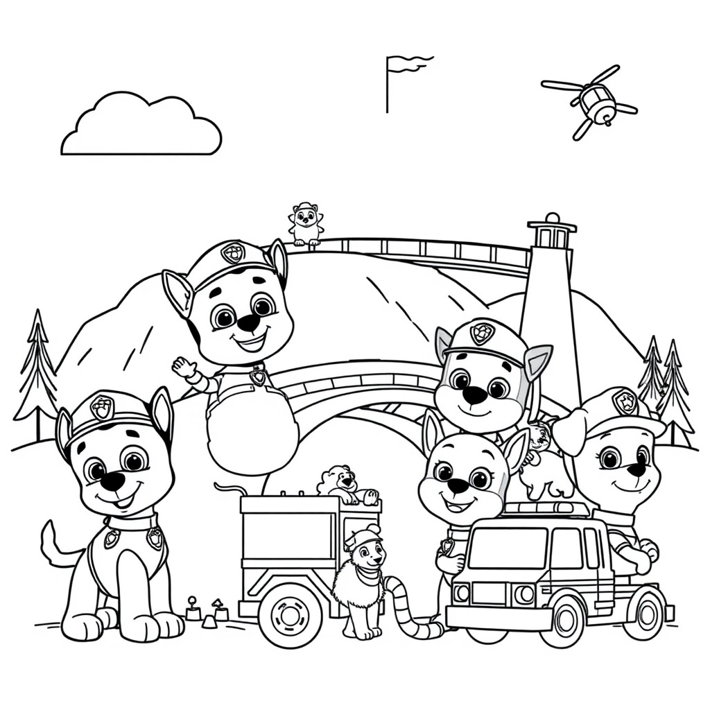 Libro de Colorear Patrulla Canina