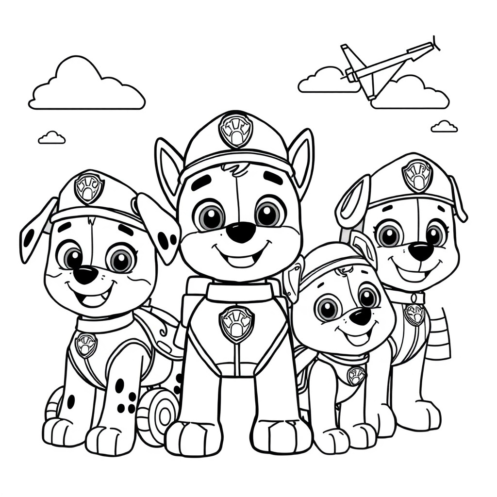 Libro para Colorear de Patrulla Canina
