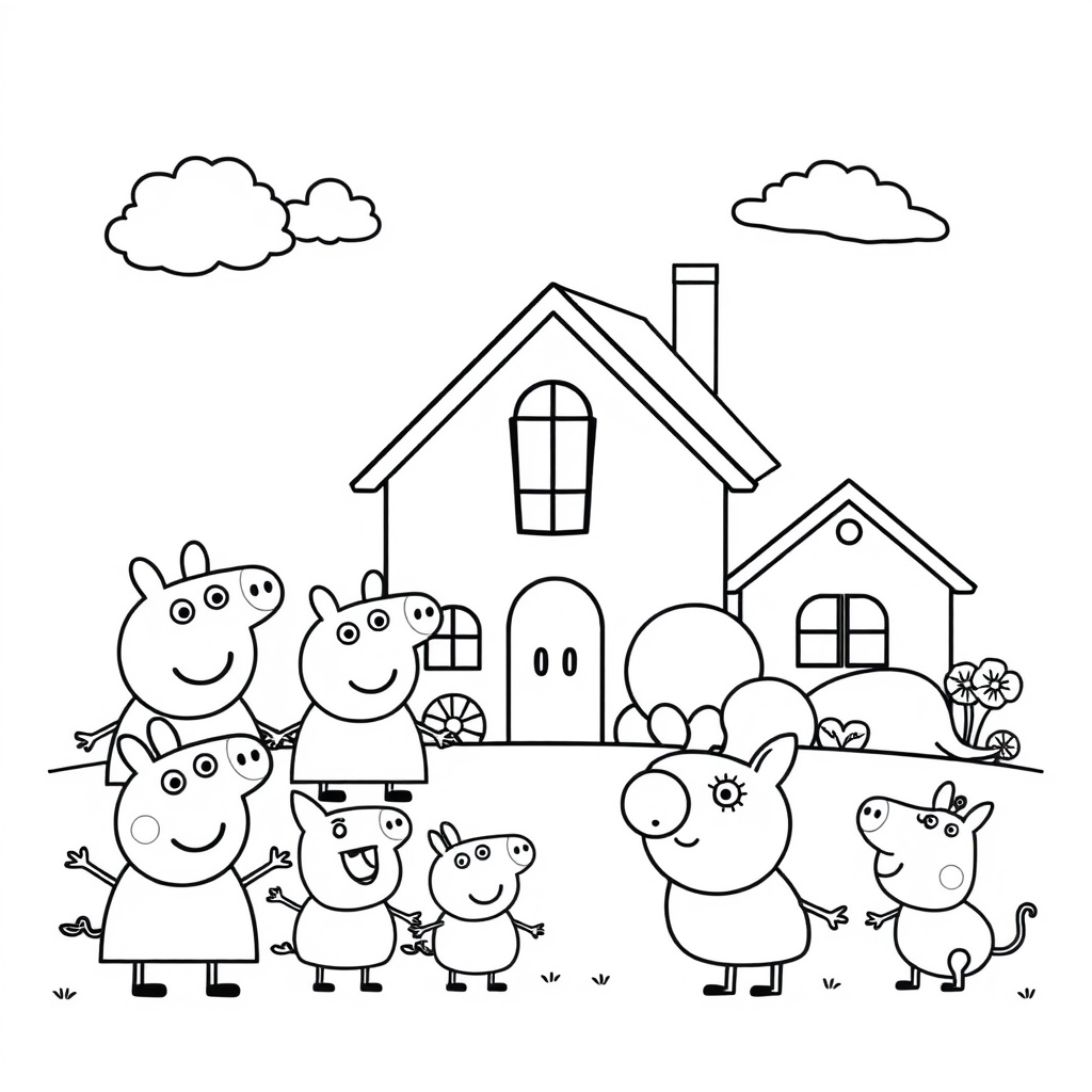 Libro para colorear de Peppa Pig