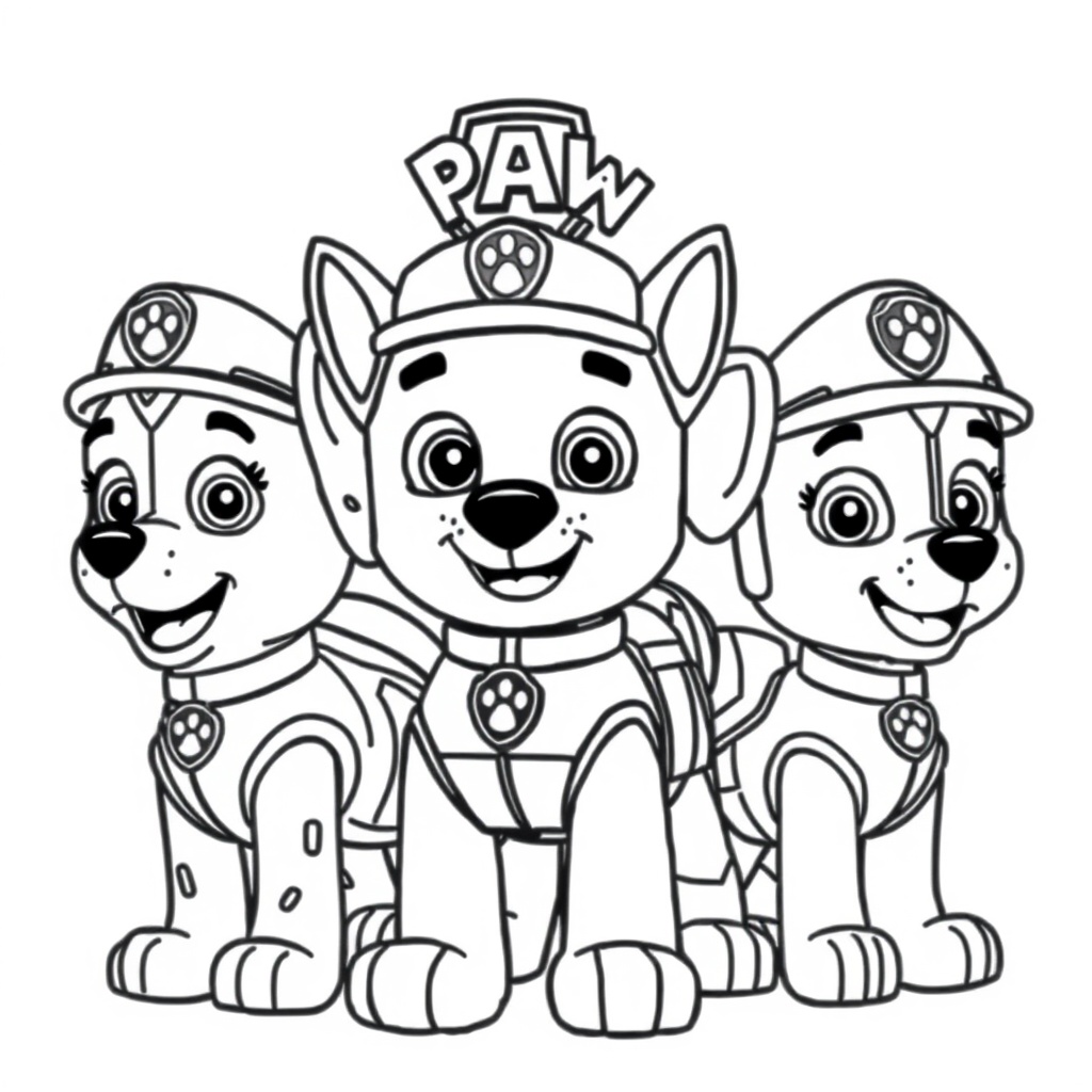 Kolorowanka z Psi Patrol