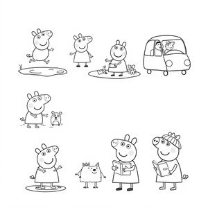 Peppa Pig: Divertidas Páginas para Colorear