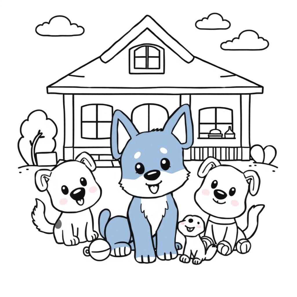 Libro de Colorear de Bluey