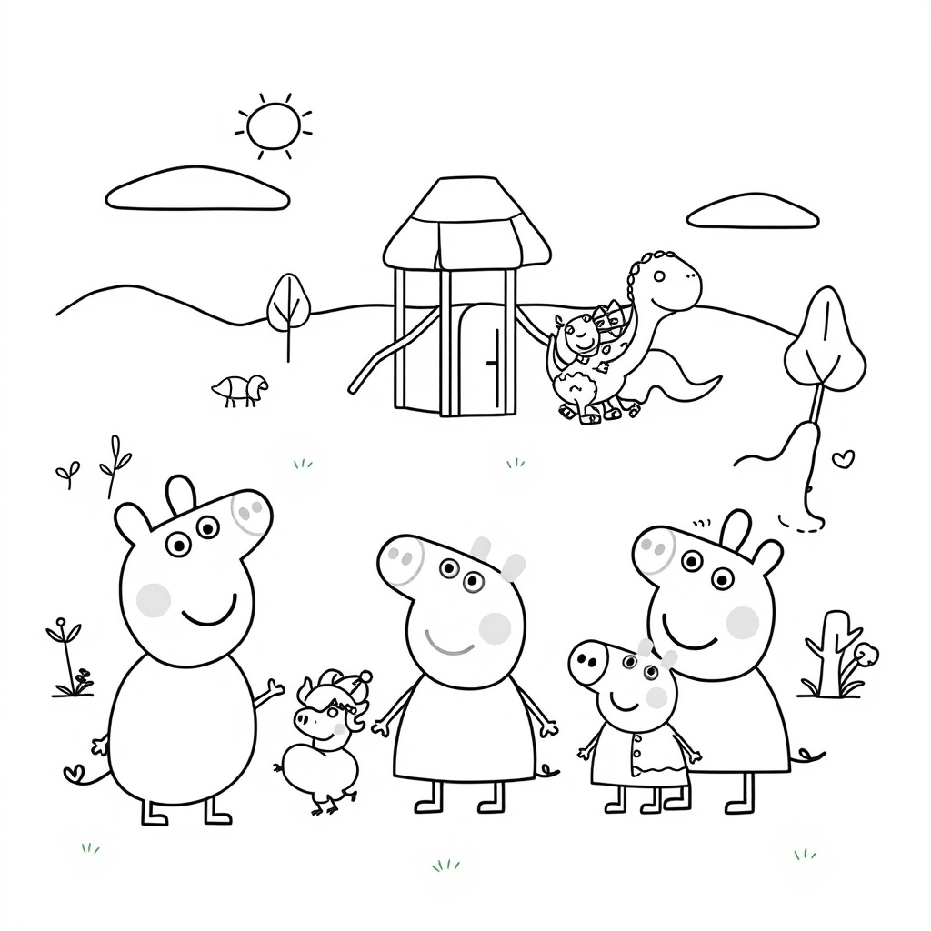 Libro de Colorear de Aventuras de Peppa Pig