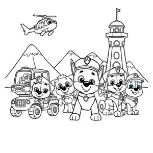 Libro para Colorear de La Patrulla Canina