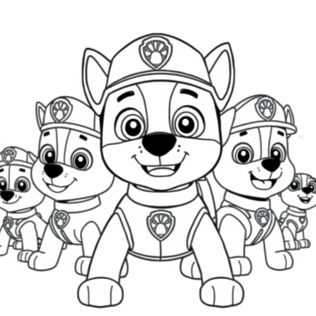 Conviértete en Miembro de la Patrulla Canina para Colorear