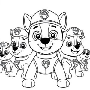 Conviértete en Miembro de la Patrulla Canina para Colorear