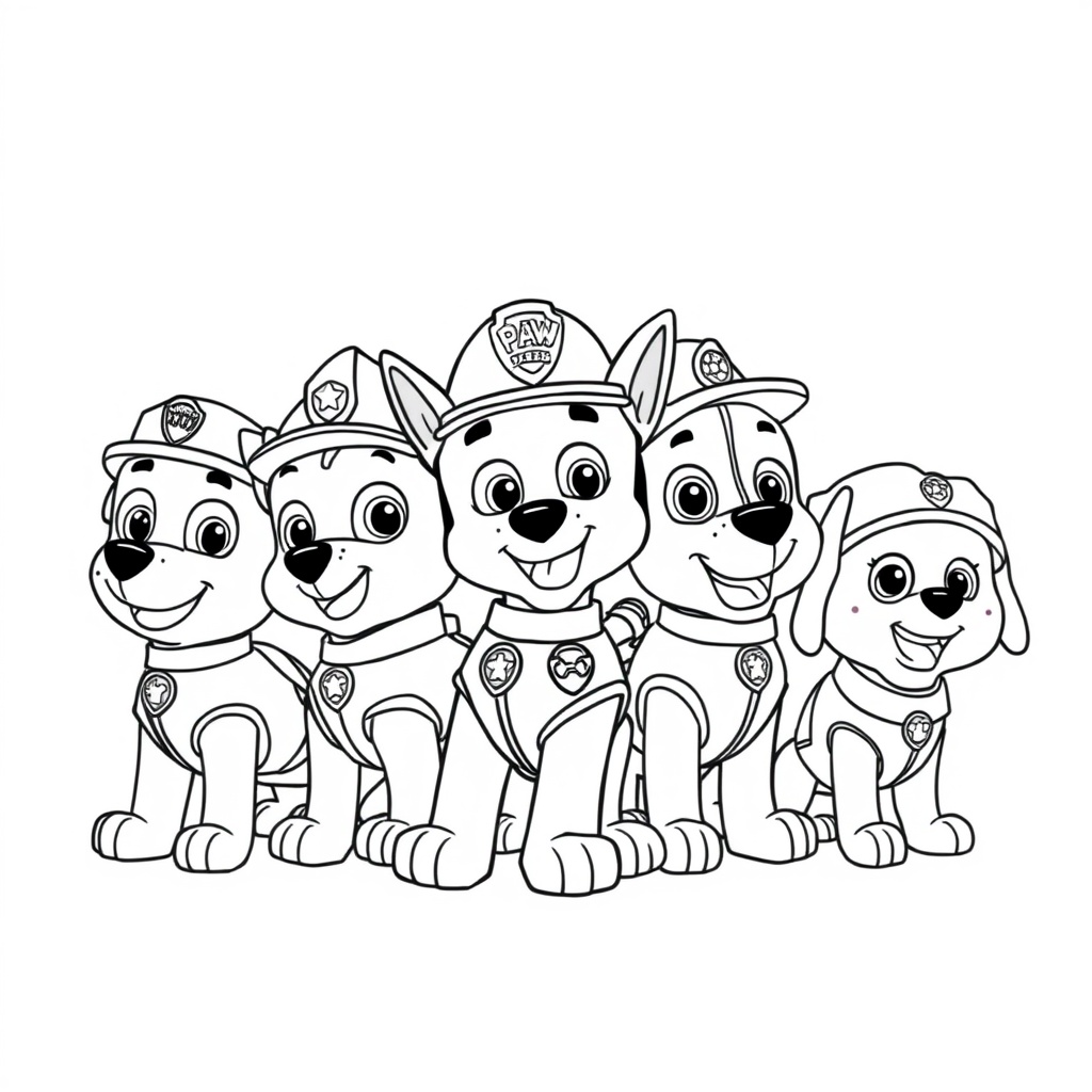 Libro para Colorear de La Patrulla Canina