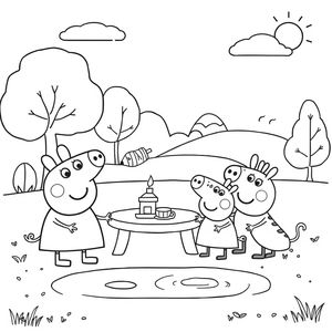 Libro para Colorear de Peppa Pig - Días de Aventura con la Familia Cerdita