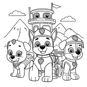 Libro para Colorear de Patrulla de Cachorros