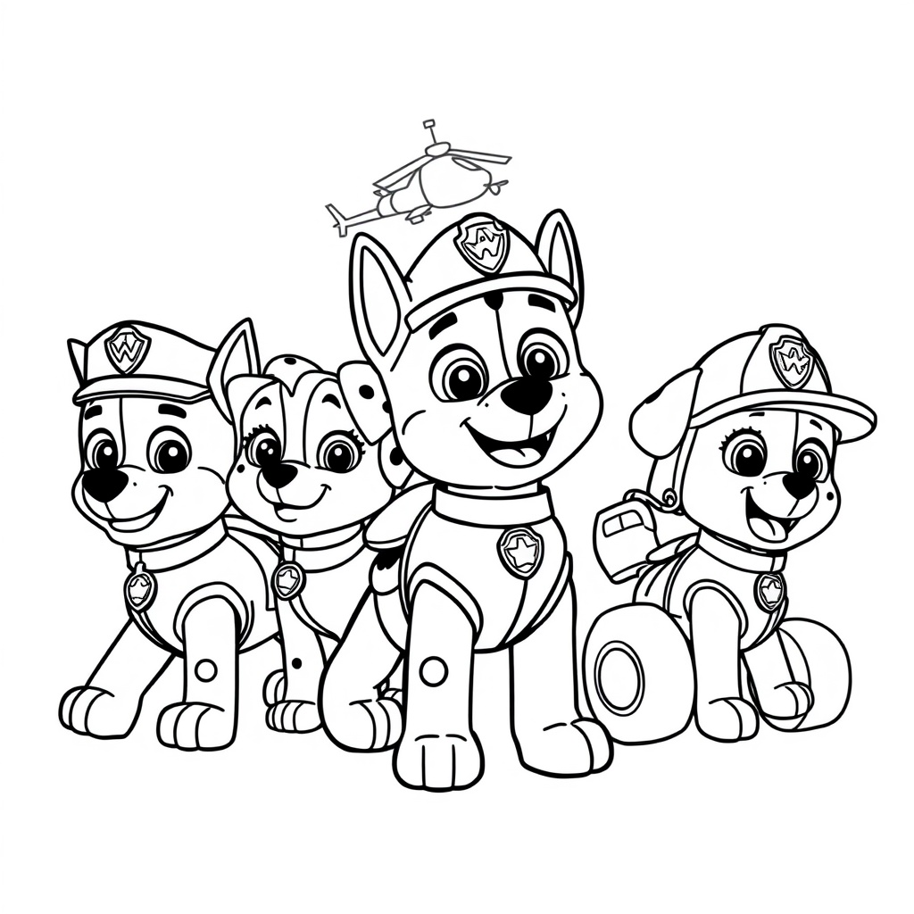 Libro de colorear Patrulla Canina