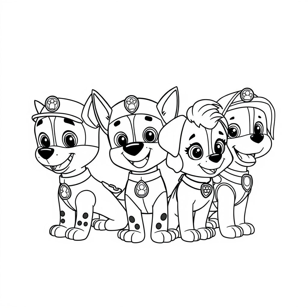 Libro para colorear de la Patrulla Canina