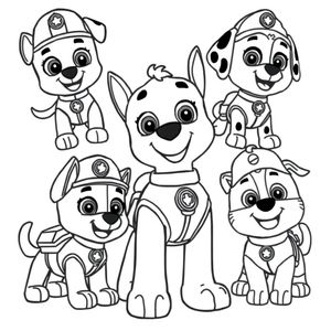 Libro para Colorear de Patrulla de Cachorros