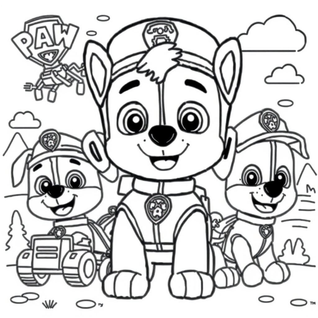Libro para colorear Patrulla Canina