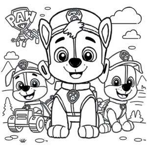 Libro para colorear Patrulla Canina