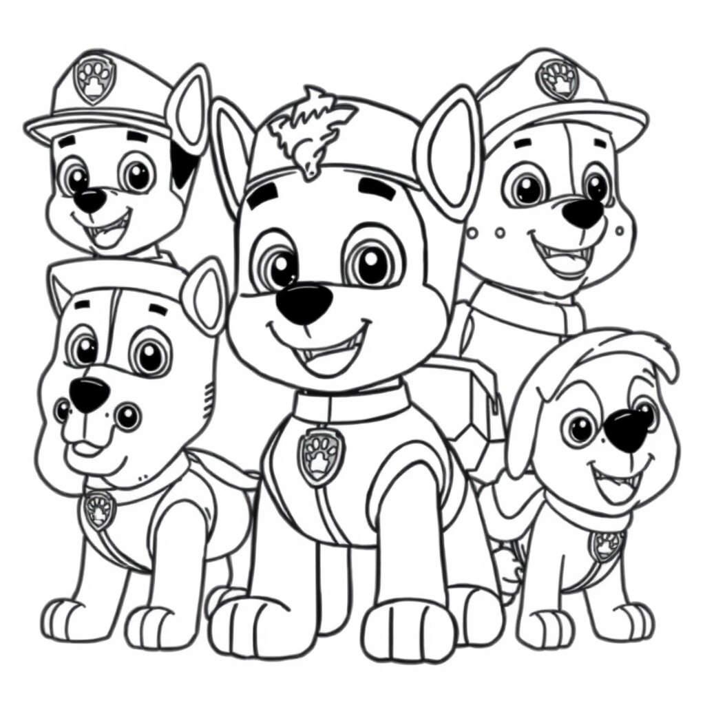 Libro para colorear de Patrulla Canina