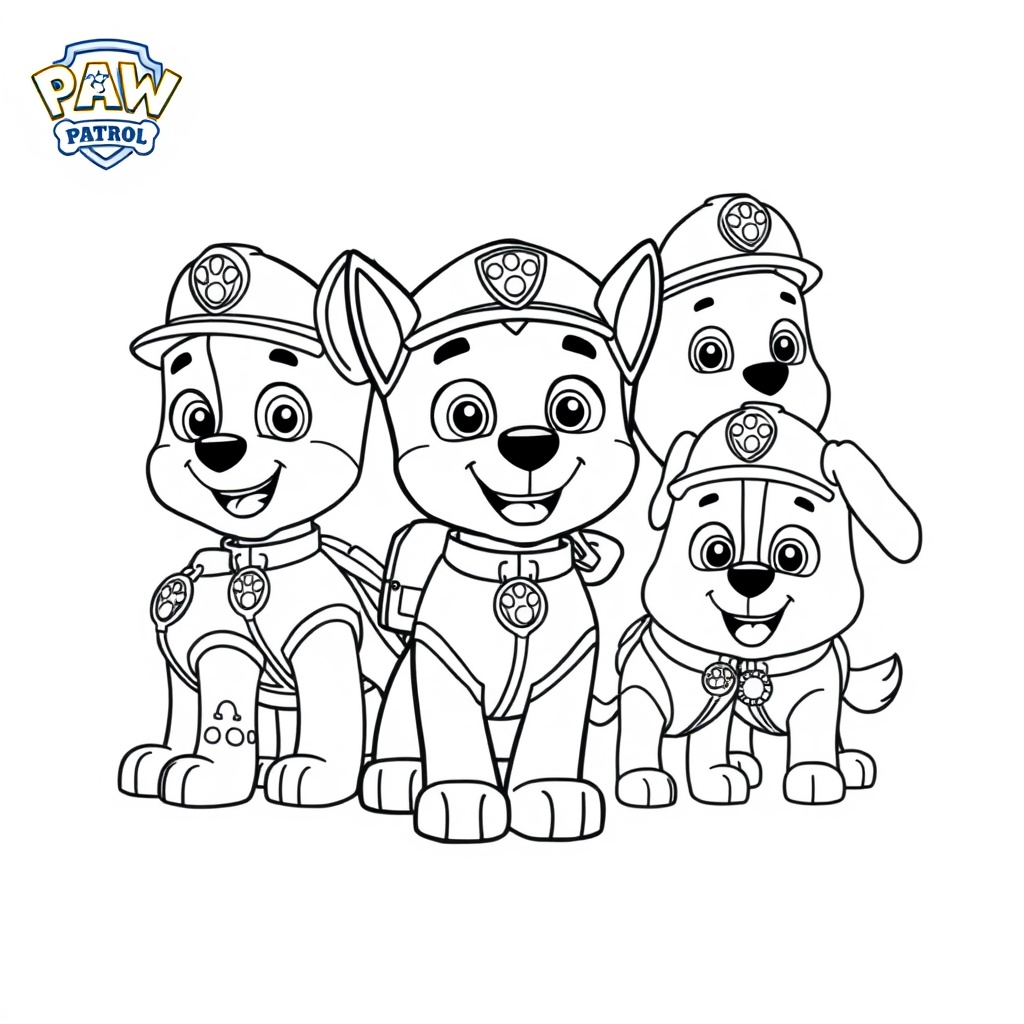 Libro para Colorear: La Patrulla Canina en Acción