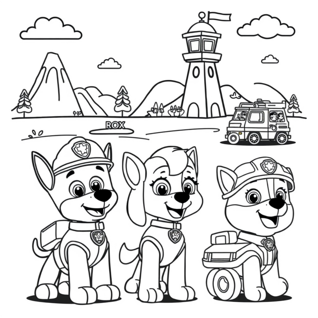Libro para Colorear - Patrulla de Cachorros