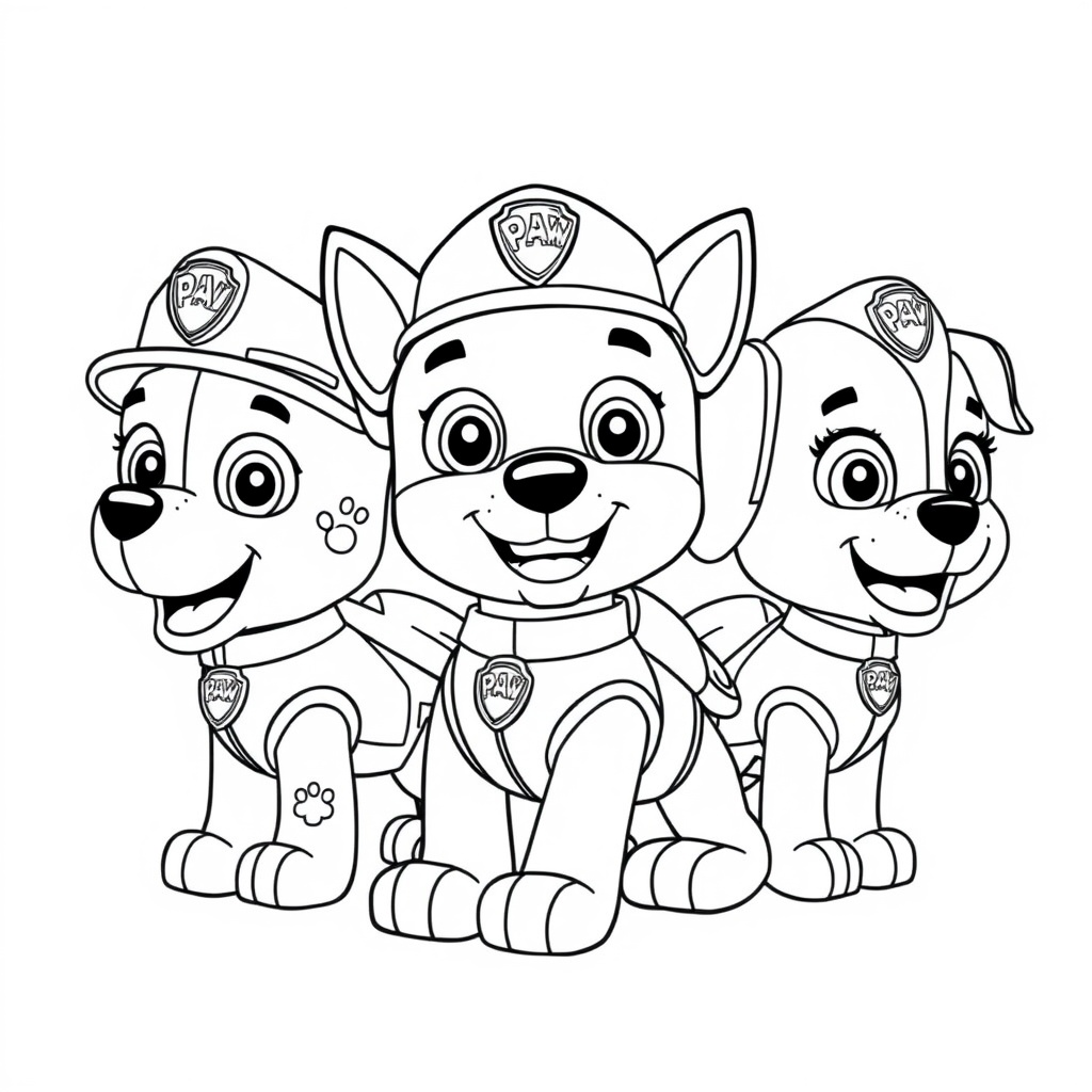 Kolorowanka z Psiego Patrolu