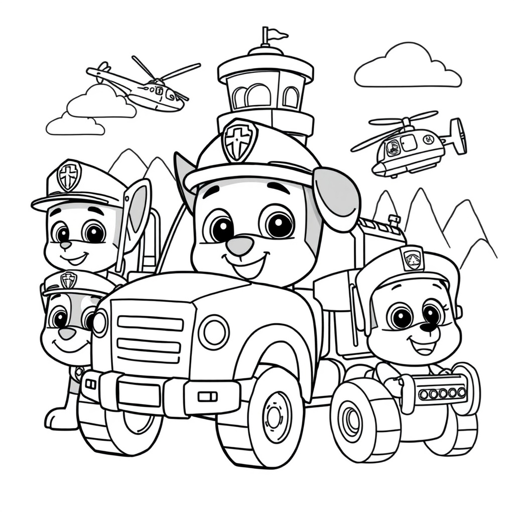 Libro para colorear de la Patrulla Canina