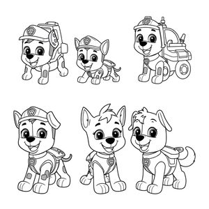 Libro para Colorear: Patrulla de Cachorros en Acción