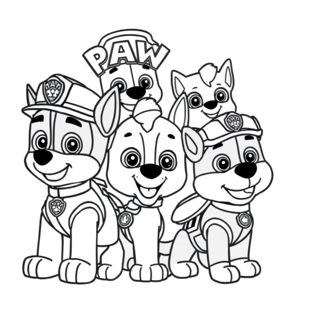 Libro para Colorear de Patrulla de Cachorros