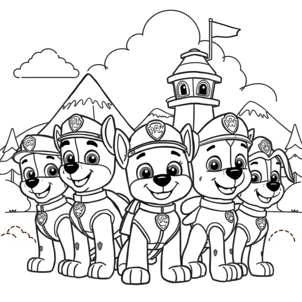 Libro para colorear de la Patrulla Canina