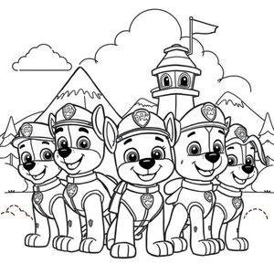 Libro para colorear de la Patrulla Canina