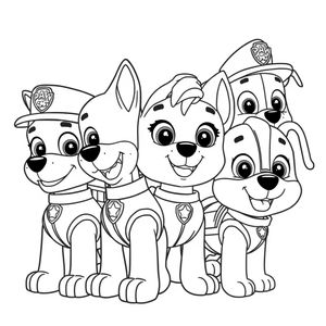Libro para colorear de La Patrulla Canina