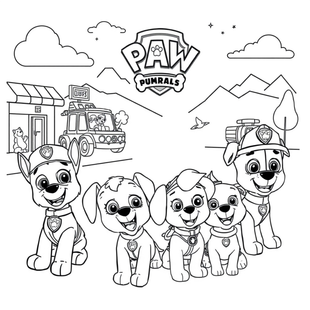 Libro de Colorear de Patrulla Canina