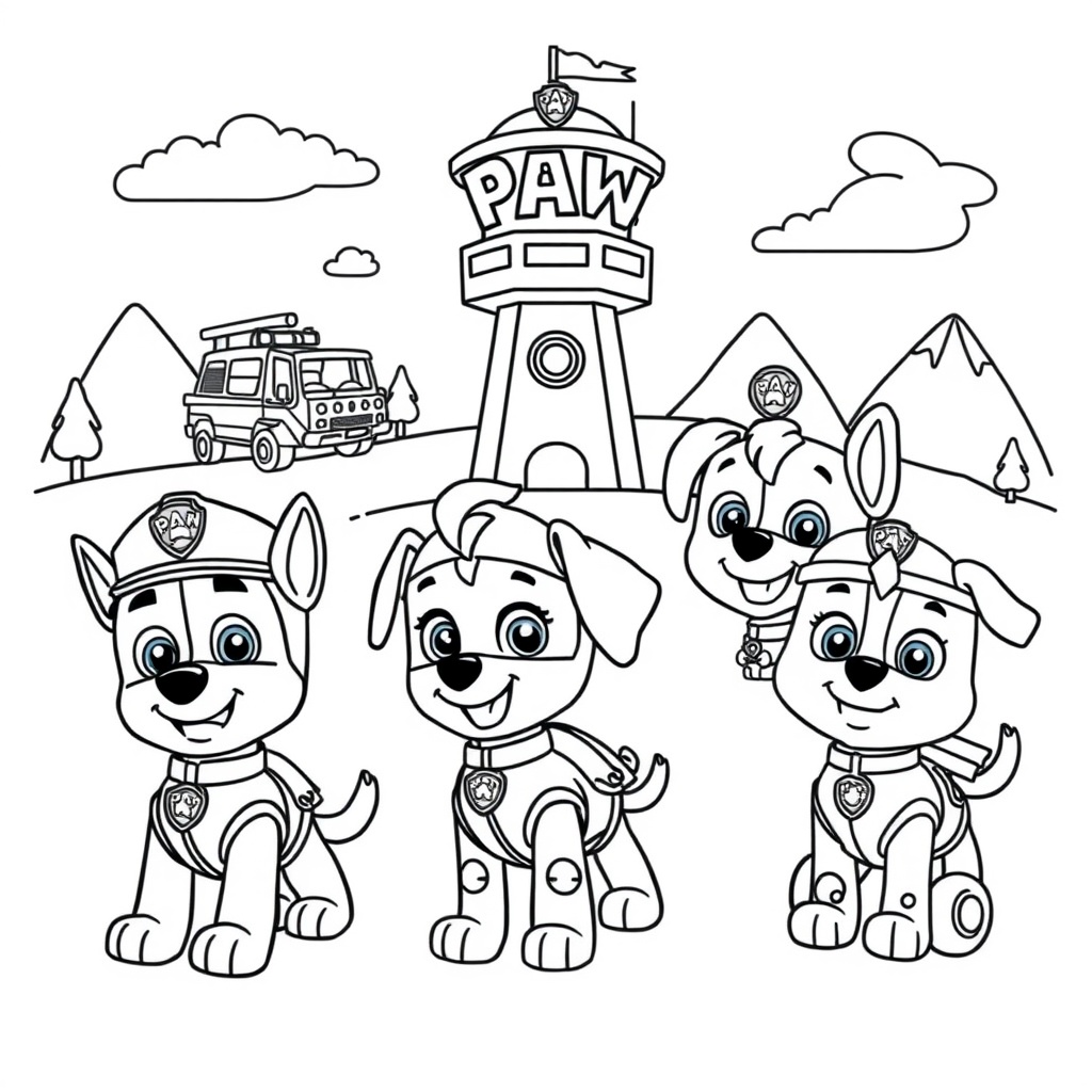 Libro para Colorear de Patrulla Canina