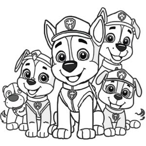 Página para Colorear de Patrulla de Cachorros