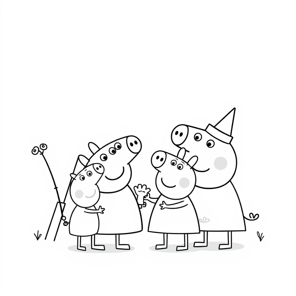 Libro de colorear Peppa Pig: Aventuras en familia