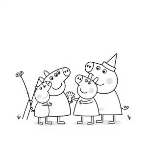 Libro de colorear Peppa Pig: Aventuras en familia