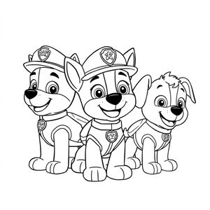 Página para Colorear de Patrol de Cachorros