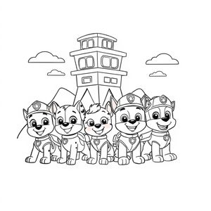 Libro para colorear: Patrulla de Cachorros